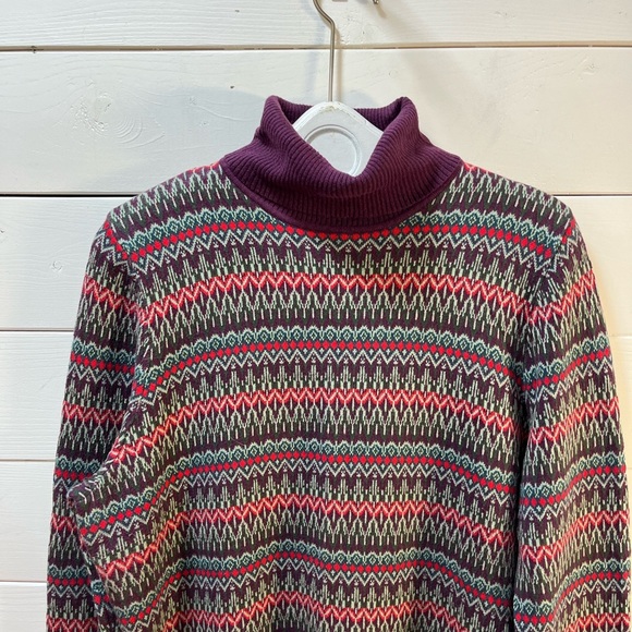 L.L. BEAN – Fair Isle Turtleneck Sweater – Size 1X (Plus) - Picture 9 of 9